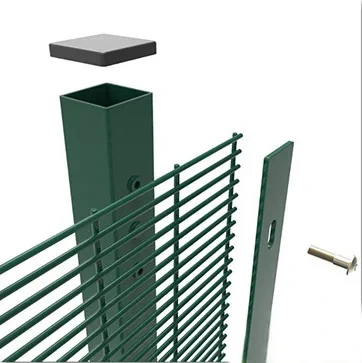 Exploded square-post connection with clamp bar and top cap