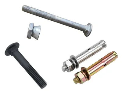 Fence bolts, nuts and mechanical anchors